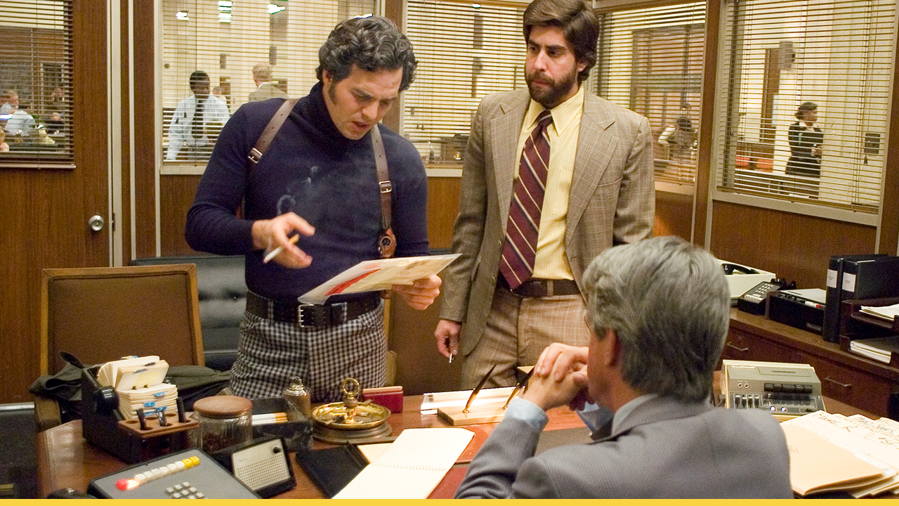 Dermot Mulroney, Adam Goldberg, and Mark Ruffalo in Zodiac